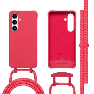 IMOSHION Coque pour Samsung Galaxy S25,Samsung Galaxy S24 en silicone Rouge RaspBaie