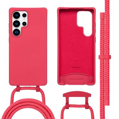 IMOSHION Coque pour Samsung Galaxy S25 Ultra en silicone Rouge RaspBaie