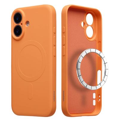 IMOSHION  Coque Couleur avec MagSafe Apple iPhone 16 - Neon Orange