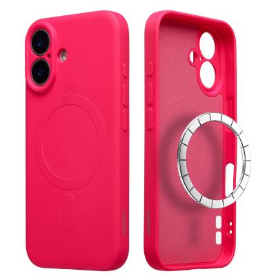 IMOSHION  Coque Couleur avec MagSafe Apple iPhone 16 - Neon Pink