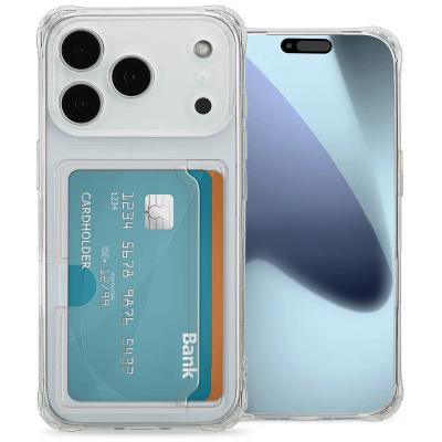 IMOSHION  Coque silicone avec porte-cartes Apple iPhone 17 Pro - Transparent