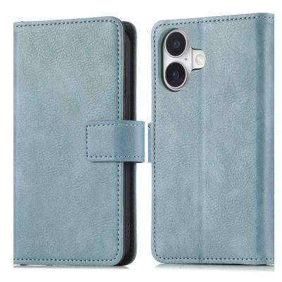 IMOSHION Coque pour iPhone 17 Similicuir Bleu a&eacute;rien