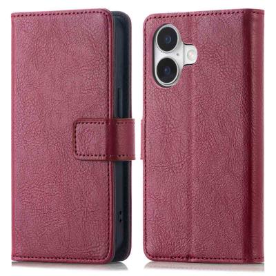 IMOSHION Coque pour iPhone 17 Similicuir Bordeaux