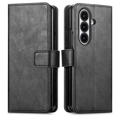 IMOSHION Coque pour Samsung Galaxy Z Fold 7 Similicuir Noir