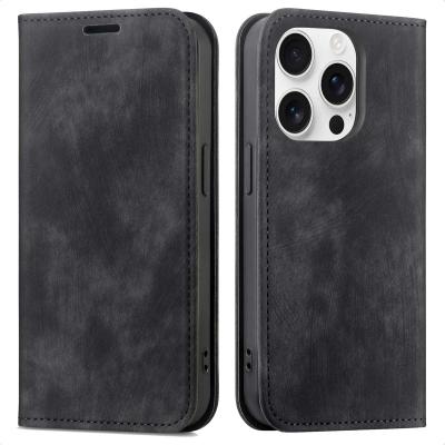 IMOSHION  &Eacute;tui de t&eacute;l&eacute;phone portefeuille Slim Apple iPhone 12 (Pro) - Noir