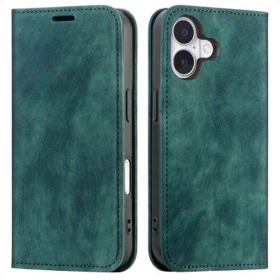 IMOSHION  &Eacute;tui de t&eacute;l&eacute;phone portefeuille Slim Apple iPhone 16 - Vert