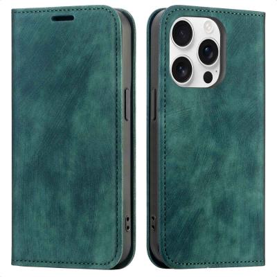 IMOSHION  &Eacute;tui de t&eacute;l&eacute;phone portefeuille Slim Apple iPhone 12 (Pro) - Vert