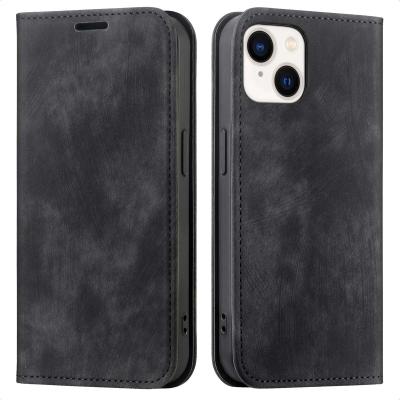 IMOSHION  &Eacute;tui de t&eacute;l&eacute;phone portefeuille Slim Apple iPhone 14 / 13 - Noir