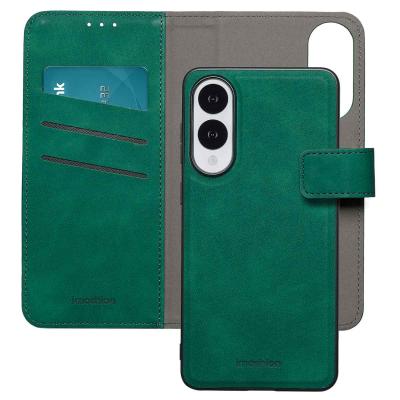 IMOSHION Coque pour Samsung Galaxy S25 Edge Similicuir Vert
