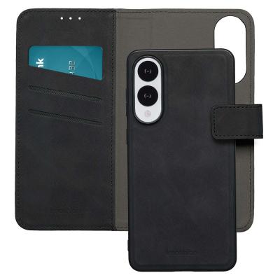 IMOSHION Coque pour Samsung Galaxy S25 Edge Similicuir Noir