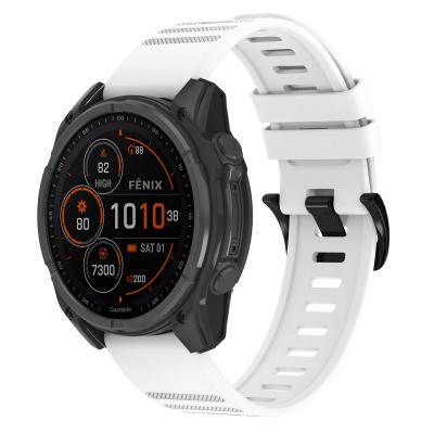IMOSHION  Bracelet QuickFit&reg; Stripe en silicone Garmin Watch  22 mm aansluiting - Blanc