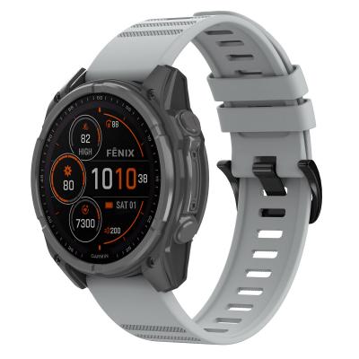 IMOSHION  Bracelet QuickFit&reg; Stripe en silicone Garmin Watch  22 mm aansluiting - Gris