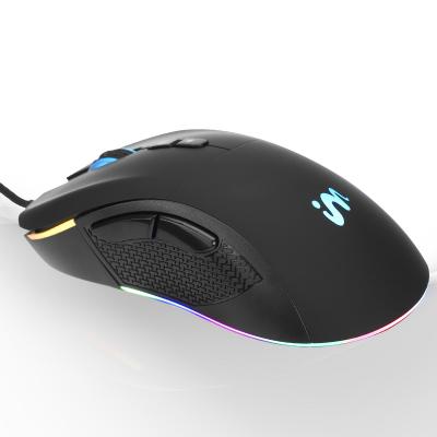 IMOSHION  Souris de jeu avec lumi&egrave;res RGB - Souris de jeu filaire avec connexion USB-A - Noir