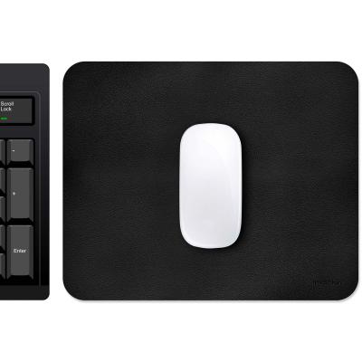 IMOSHION  Tapis de souris - Tapis de souris en similicuir - 21 x 26 cm - Noir