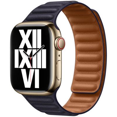 APPLE  Watch Leather Link - Taille M/L - Ink