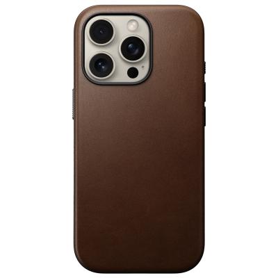 NOMAD  Coque Modern Leather iPhone 16 Pro - Brown