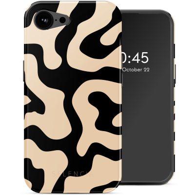 SELENCIA  Coque arri&egrave;re Vivid avec MagSafe Apple iPhone 16e - Art Wave Black
