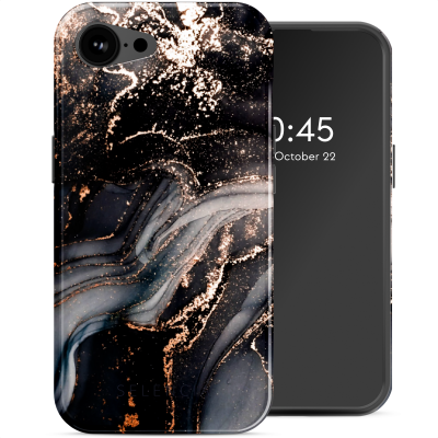 SELENCIA Coque pour iPhone 16e Plastique Noir marbr&eacute;