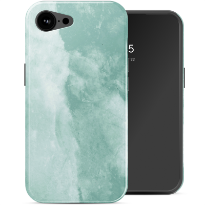 SELENCIA Coque pour iPhone 16e Plastique Marbre Grayed Jade