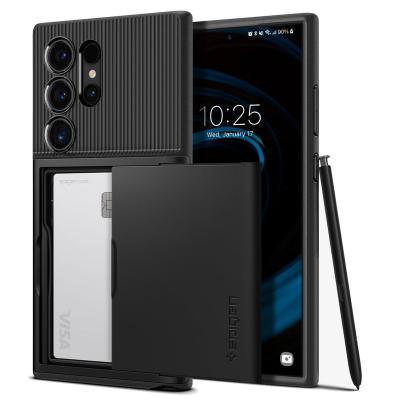 SPIGEN Coque pour Samsung Galaxy S24 Ultra  Slim Armor CS Noir