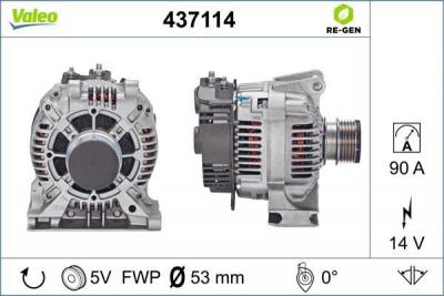 VALEO Alternateur REMANUFACTURED PREMIUM 437114 