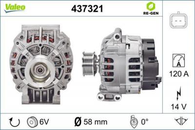VALEO Alternateur REMANUFACTURED PREMIUM 437321 