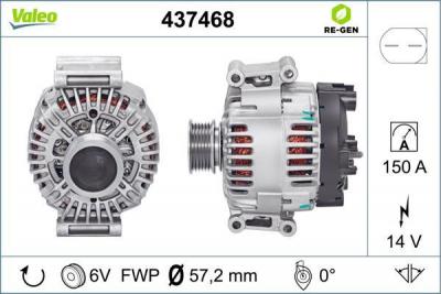 VALEO Alternateur REMANUFACTURED PREMIUM 437468 