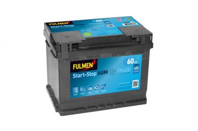 FULMEN  Batterie auto START-STOP AGM FK600 (+ droite) 12V 60AH 680A
