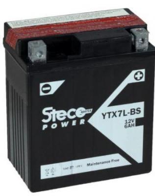 TOPCAR  - Batterie moto 12V 6Ah - YTX7L-BS