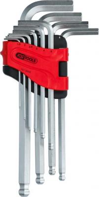 KS TOOLS  jeu de cl&eacute;s m&acirc;les coud&eacute;es &agrave; six pans creux et t&ecirc;te