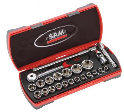 L EXPERT SAM OUTILLAGE SAM - Jeu de douilles 1/2 pouce Carr&eacute; 23 pi&egrave;ces ( Prix pour 1 )
