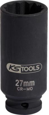 KS TOOLS Douille &agrave; choc sp&eacute;ciale cardans 1/2, longue, 27 mm - 