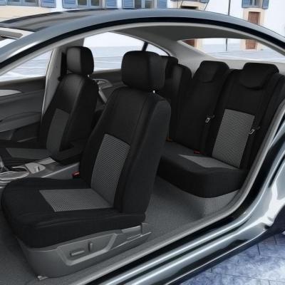 DBS Jeu De Housse Sur Mesure Pour Peugeot 2008 4/5 Places  En Polyester Gris Et Noir
