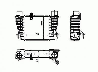 NRF Intercooler (&eacute;changeur d'air) 30866 RENAULT CLIO
