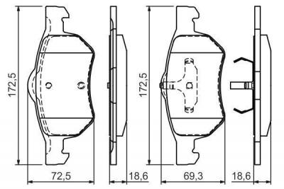 BOSCH Kit de plaquettes de frein, frein &agrave; disque  0 986 424 668