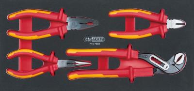 KS TOOLS Module de 4 pinces isol&eacute;es 1000V ERGOTORQUE&reg;  713.7004