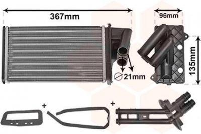 VAN WEZEL Radiateur de chauffage  43006203 (X1)