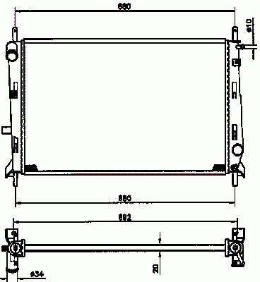 NRF  509528 Radiateur, refroidissement du moteur