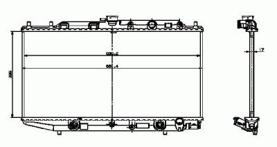NRF  B.V. Radiateur moteur pour HONDA: Civic, CRX (Ref: 516728)