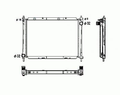 NRF Radiateur, refroidissement du moteur  53758