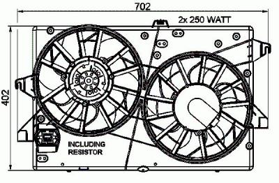 NRF Ventilateur de refroidissement du moteur  B.V. 47000