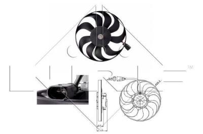 NRF  Ventilateur (refroidissement moteur) 47381 AUDI A3