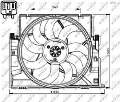 NRF Ventilateur de refroidissement du moteur  B.V. 47735