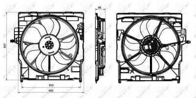 NRF Ventilateur de refroidissement du moteur  B.V. 47837