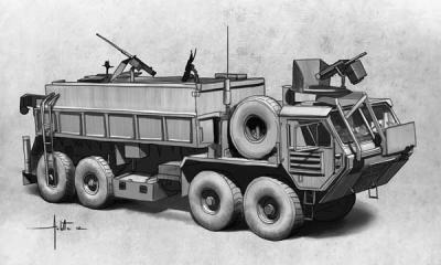 ITALERI Maquette  M985 HEMTT Gun Truck- 1/35 - Maquette militaire