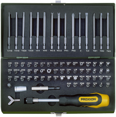 PROXXON  Super jeu d'embouts de s&eacute;curit&eacute; et sp&eacute;ciaux, 1/4"", 75 pcs.