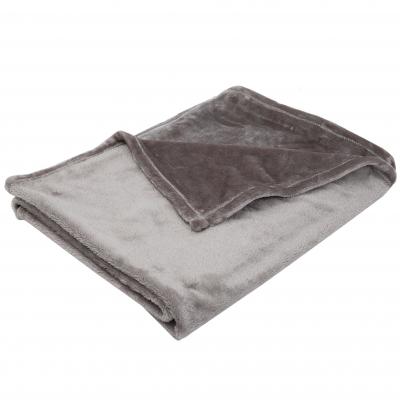 BABYCALIN  couverture flanelle 100% polyester - taupe - 100 x 150 cm