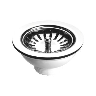 NICOLL Bonde &agrave; panier sans trop plein, plateau chrom&eacute; Diam 114 mm 
