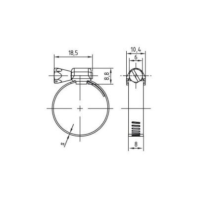 SERFLEX Collier serrage 18x28mm m&eacute;catraction