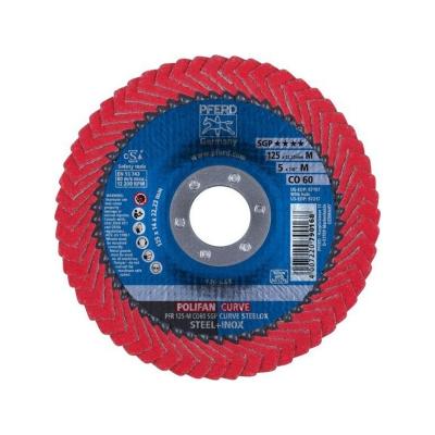 PFERD Disque &agrave; lamelles curve 125 mm grain 60 pour pour soudure dangle8mm